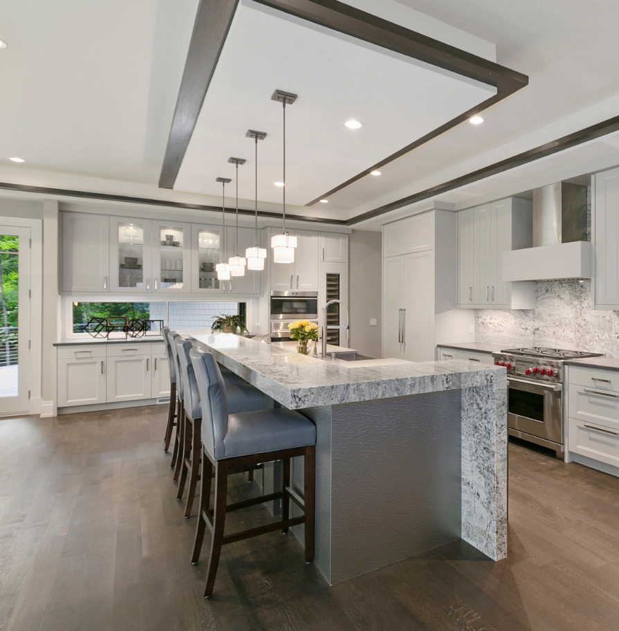 Kitchen with nice lighting